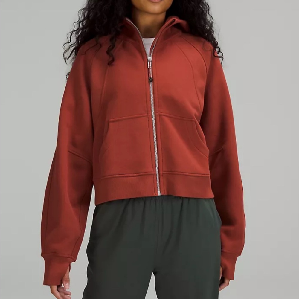 Lululemon Oversized Full Zip Scuba - Cayenne